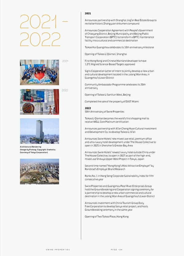 Swire Properties Corporate Brochure 2022 EN - Page 131