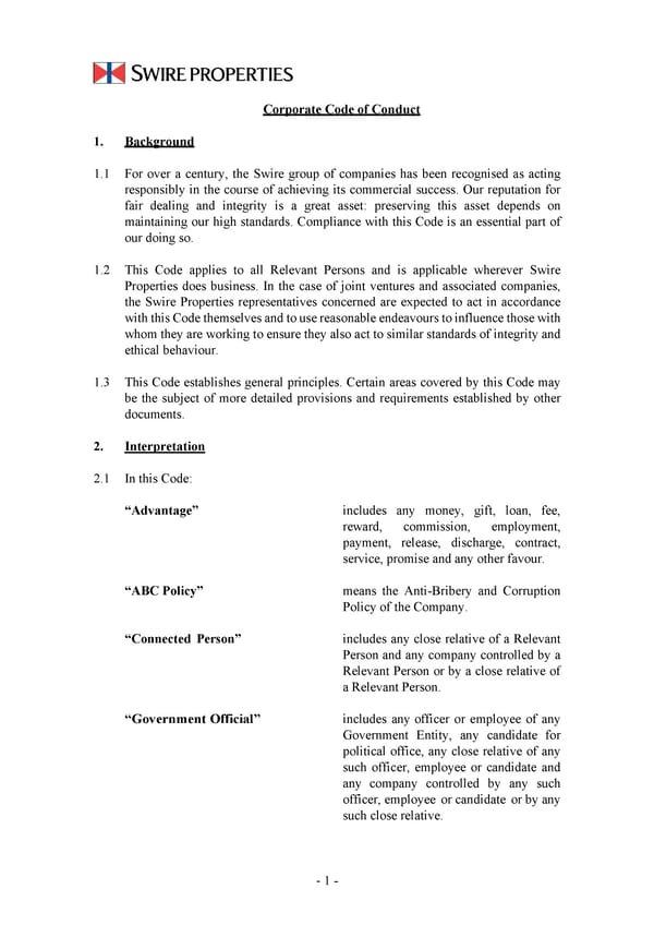 Code of Conduct - Page 1